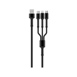 کابل شارژ 3.4 آمپری USB به لایتنینگ ، تایپ سی و میکرو الدینیو مدل LC93 ( اورجینال )