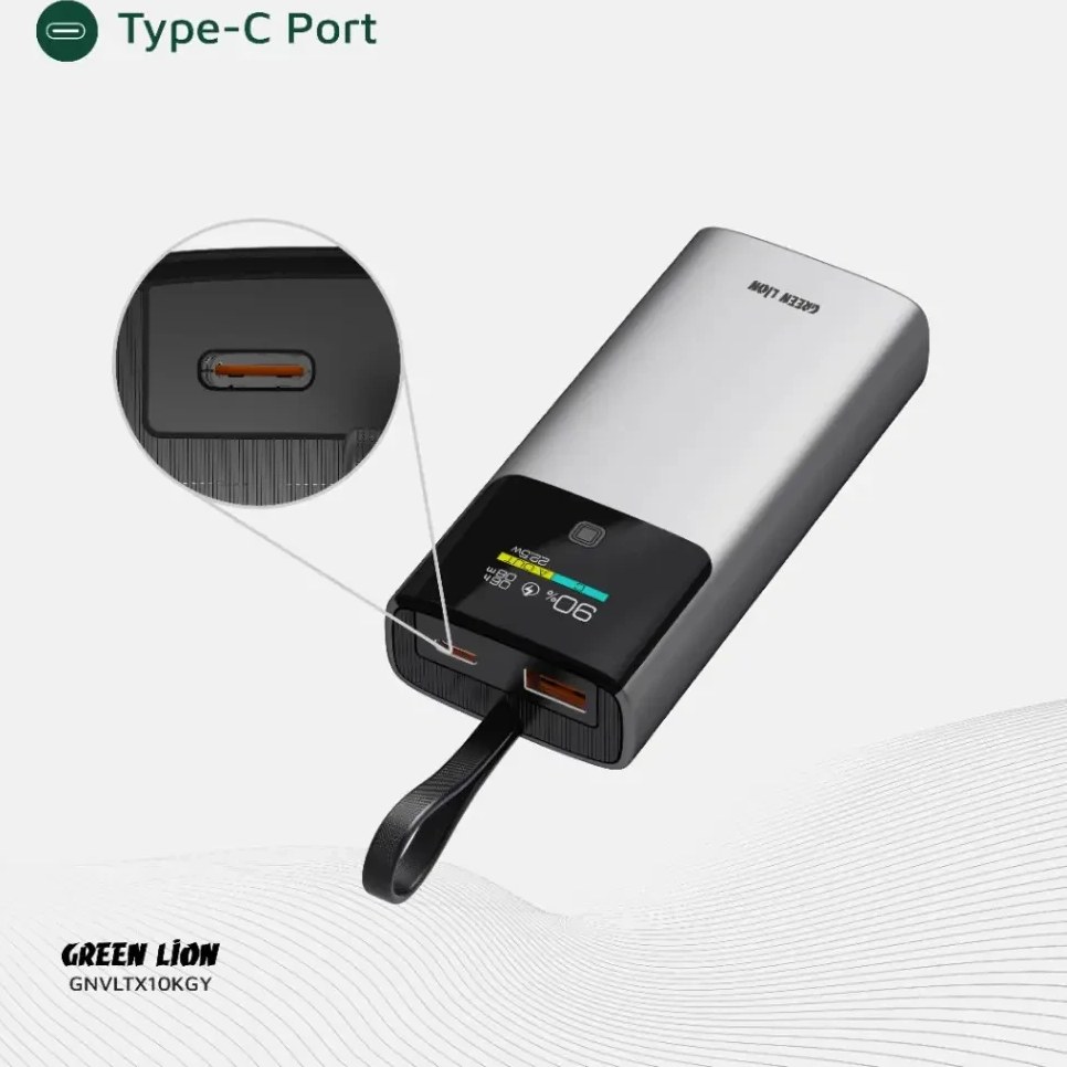 پاوربانک ۱۰ هزار میلیآمپری گرین لاین مدل Voltix