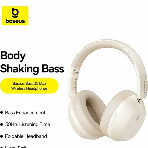 هدفون بی سیم باسئوس مدل Bass 35 Max